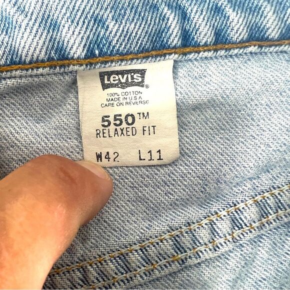 Mens Levis 550 Vintage Relaxed Fit Denim Shorts 0590 - Picture 5 of 14